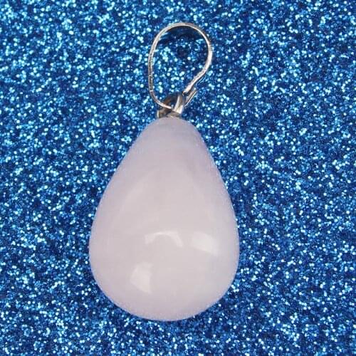 Women Fashion Natural Stone Crystal Water Droplets Pendant for DIY Necklace Pendant Jewelry Making Natural Stone + Copper Slide