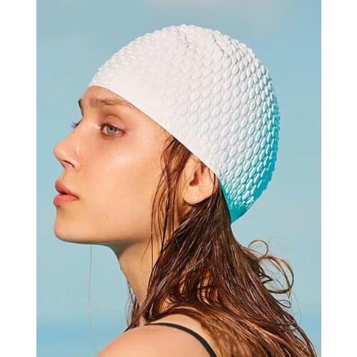 Women Silicon Swimming Cap Adults Waterproof Large Men Swimming Pool Hat Long Hair Ear Protect Flexible Diving Caps