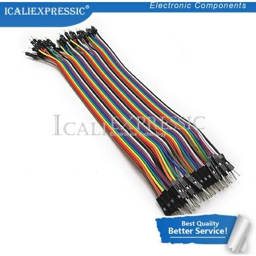 1lot =40PCS 10cm 2.54mm 1pin 1p-1p male to male jumper wire Dupont cable for In Stock