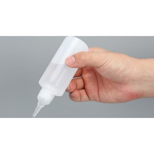 10Pcs 30ML/60ML/100ML Tip Applicator Bottles Transparent High Elastic Plastic DIY Squeezable Glue Bottle Craft Tools