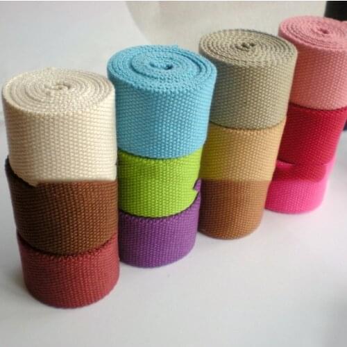10Yards 38mm Canvas Webbing Ribbon 2mm Thick Polyester Cotton Webbing Strap Belt DIY Sewing Bag Garment Belt Accessories