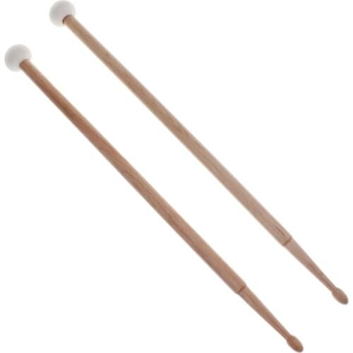 2 Pieces Double Head Drum Cymbal Gong Mallet Soft Hammer Sticks Mallets Rods Felt Hammer 419mm