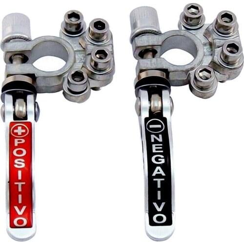 2PCS Toolless Quick Disconnect Battery Main Cable Post Terminal Shut-Off Connectors For Car Truck Anti-rust Anti-corrosive Durab