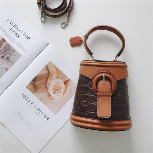 OUSSON 2021 New Design Leather Large Capacity Bucket Bag Fashion Crossbody Bag Multifunctional Tote Handbag For Women
