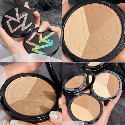 3D Contour Palette Face Highlighter Bronzer Palette Nose Shadow Iluminador Highlighter Powder Make Up Bronzer Highlight Cosmetic