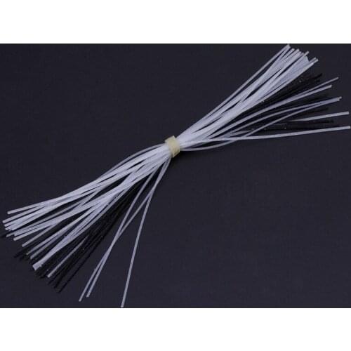 40 Pcs/Strands Fishing Skirts Silicone Rubber Jig Squid Lure Spinner Bait Thread