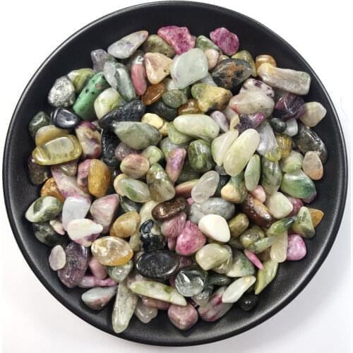 50g Natural Mix Tourmaline Gemstone crystal Tumbled Natural Stone Polished E026 Natural Stones And Minerals