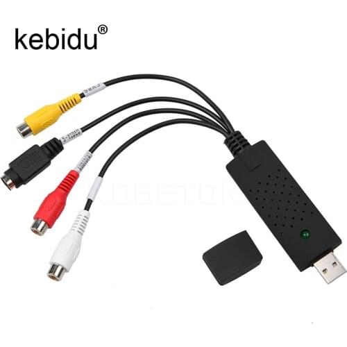 Kebidu USB 2.0 to RCA usb adapter converter Audio Video Capture Card Adapter PC CableS For TV DVD VHS capture device