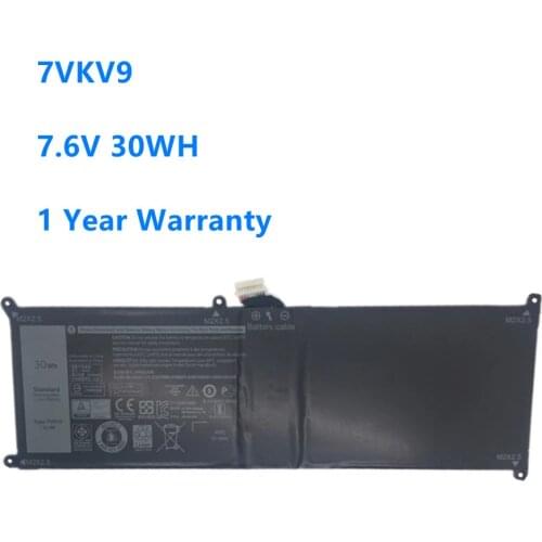 7VKV9 9TV5X Laptop Battery For DELL Latitude XPS 12 7000 7275 9250 Battery 7VKV9 7.6V 30Wh