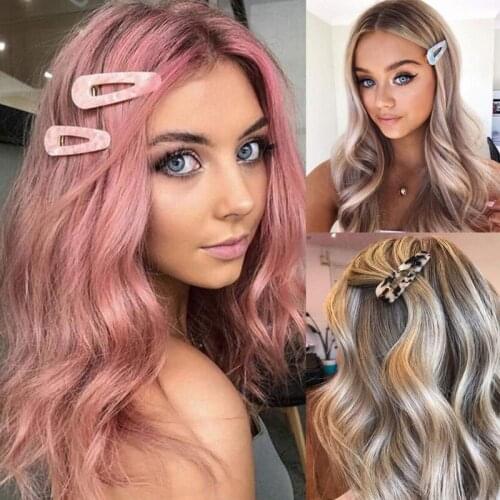 New Fashion Acrylic Hair BB Clip Hairpin Women Girls Acetic Acid Leopard Rectangle Shiny Tin Foil Hairgrip Accessories Gift