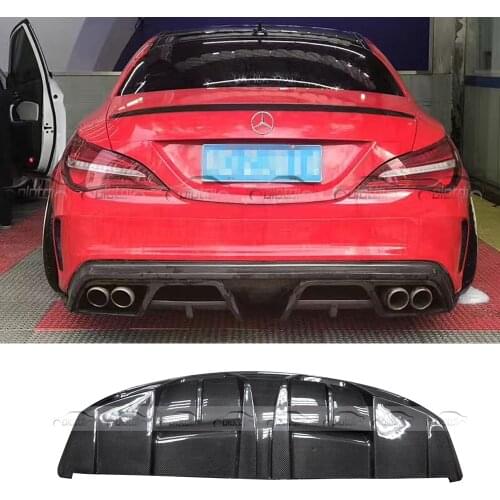 Car Styling Carbon Fiber Back Lip Rear Bumper Diffuser Splitter For Mercedes Benz W117 CLA Class