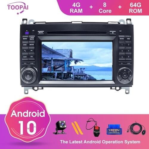 TOOPAI Android 10 For Mercedes Benz Sprinter Viano Vito B-class B200 B180 2004-2012 Car Multimedia Player GPS Navi Auto Radio