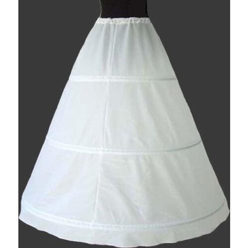 Sensual Looking Fancy Clingy White 3 Hoops Crinoline Underskirt Petticoat Wedding Bridal Dress