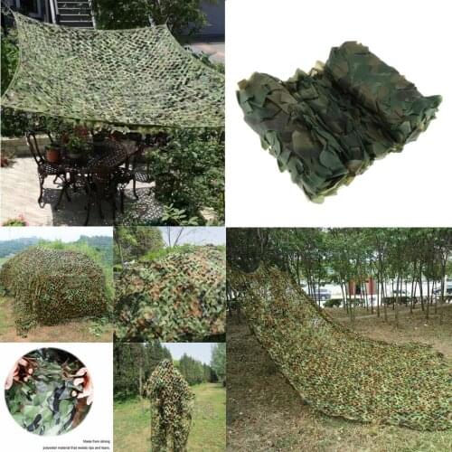 2x3m Hunting Camping Woodland Camouflage Netting Leaves Camo Net Tarp Garden with Carry Bag Hide Cover