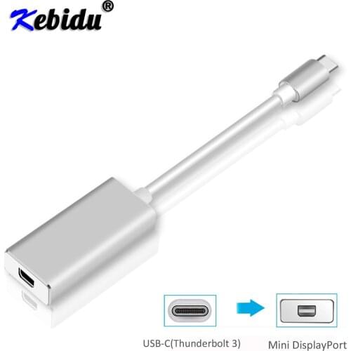 Kebidu 4K USB C To Mini DP 60Hz USB 3.1 Type C To Mini Display Port Adapter Thunderbolt 3 To Mini DP Converter For MacBook Pro