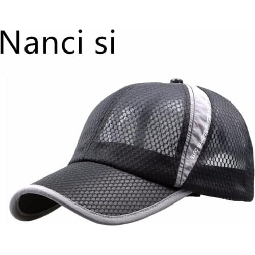Nanci si Hat Cap men Quick Dry Outdoor Summer Sun Hat Casquette Chapeu Casual Sports Letter Mesh Men Baseball caps