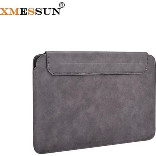 XMESSUN 2021 Leather Business Macbook Pro Laptop Clutch Fashion Apple Computer Envelope Bag Briefcase Notebook Case XMS278