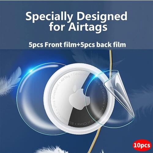 Soft Front+Back Hydrogel Film For Apple Airtag Locator Tracker TPU Protective Film For Airtags Screen Protector Stickers