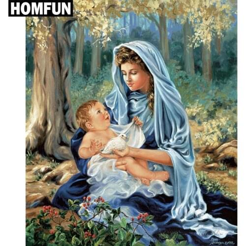 HOMFUN Full Square/Round Drill 5D DIY Diamond Painting "Religion Jesus" Embroidery Cross Stitch 5D Home Decor Gift A06360