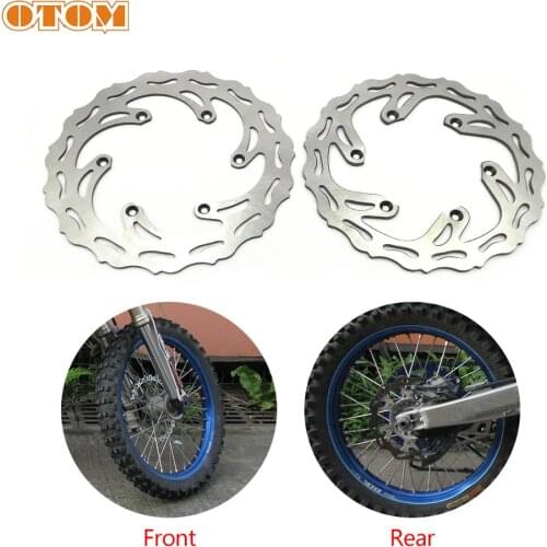 OTOM Motorcycle 250/245mm Front Rear Brake Discs Rotors Set For YAMAHA YZ125 YZ250 YZ250F YZ250X YZ250FX YZ450F WR250F WR450F