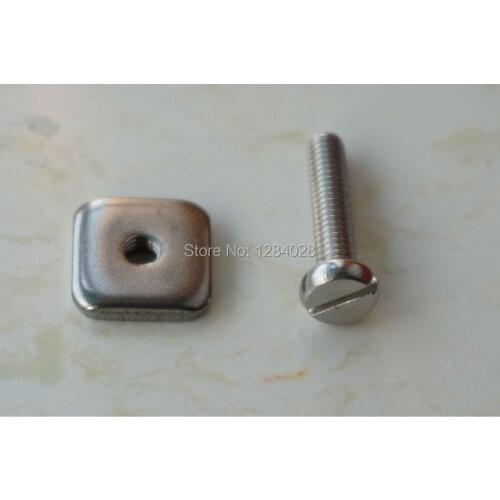 Stainless Sup Center Fin Screw Plate Long board Screw and Plate Smart Screw Longboard Fin Box Screw(10pcs)