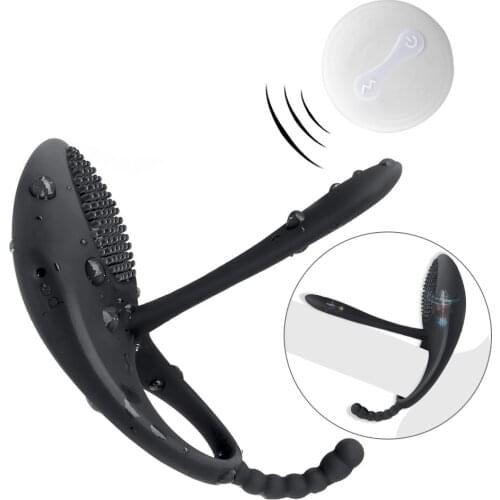 Wearable Vibrator Penis Cockring and Vaginal Vibrator Sex Toy for Couples Penis Vibrating Ring Men Masturbator Delay Ejaculation