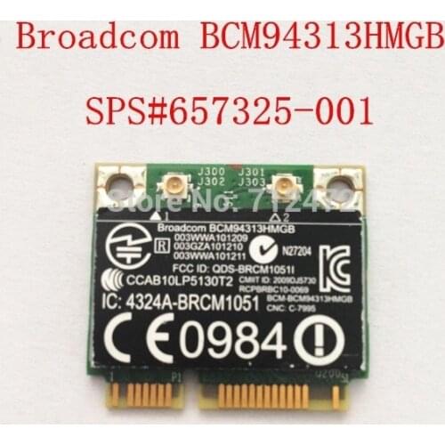 New For Broadcom BCM94313HMGB BCM20702 Wifi +4.0 for Bluetooth-compatible Half Mini PCI-E Wireless Card For HP SPS:657325-001