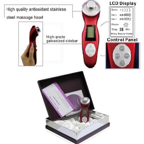 Rechargeable Home Face Facial Massager Beauty Health Care Skin Lift Device Ultrasonic Ion Cleanser Whitening Anti Acne