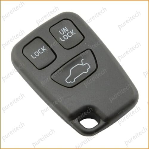 PREISEI 10pieces/lot No Logo 3 Buttons Car Remote Control Keyless Shells Fob For Volvo Key Replace