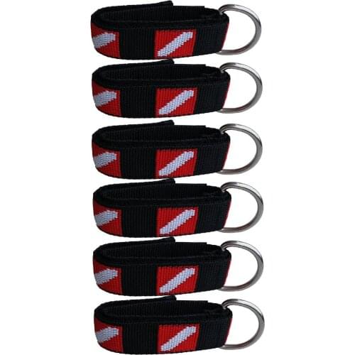6pcs Scuba Diving Dive Wrist Strap Wristband Webbing for Underwater Torch Light Camera Holding