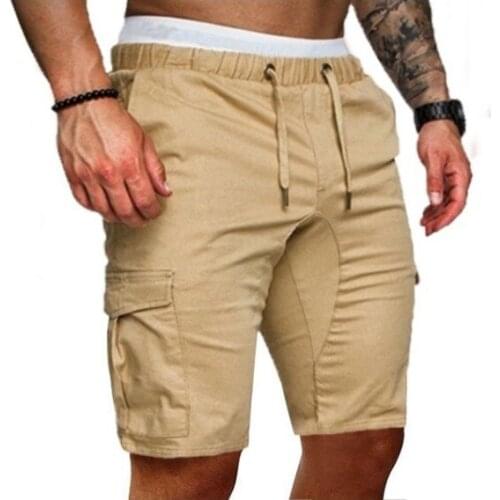 Shorts Men Summer New Mens Casual Fashion Lanyard Elastic Sports Mens Five-minute Pants