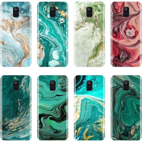 For Samsung Galaxy A6 A7 A8 2018 A3 A5 2016 2017 Phone Case Silicone Luxury Marble Back Cover For Samsung Galaxy A6 A8 Plus 2018