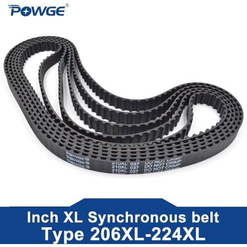 POWGE XL Timing belt 210/212/214/216/218 Width 025 037 Teeth 105 106 107 108 109 Synchronous Belt 210XL 212XL 214XL 216XL 218XL