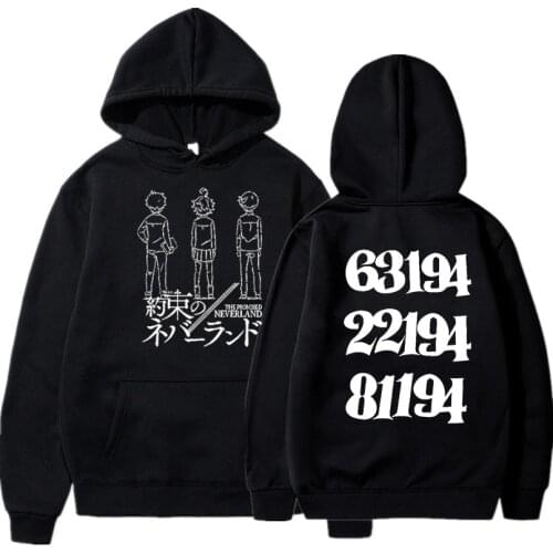 Promised neverland mafia Hoodie Harajuku Hooded Sweats Long Sleeve Autumn Warm Womens Funny Oversized Hoodies Women Sweatshirts
