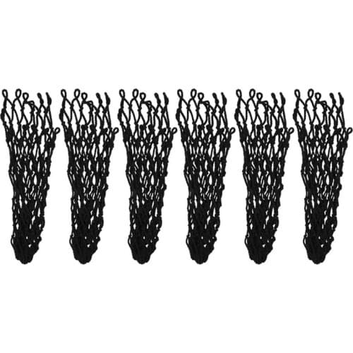 Top!-6PCS Billiards Net Hollow Thicker Stronger Out Pool Table Pocket Nets for Billiards Trainning