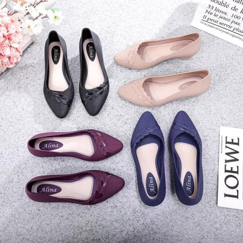 Womens Shallow Fashion Rain Shoes Wedge Heel Korean Waterproof Shoes Ladies Single Shoes Four Seasons Sandals Rubber Shoes