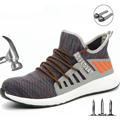 Labor Insurance Shoes Men Anti-Mite Stab-Resistant Breathable Soft Non-Slip Protective Shoes Safety Shoes Work Shoes Work Boots