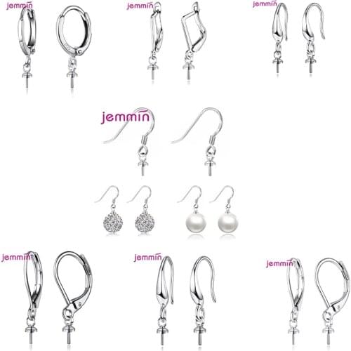 Wholesale 10pcs/lot 925 Sterling Silver DIY Earring Findings Clasps Hooks Fittings DIY Making Accessories Hook Earwire Jewelry