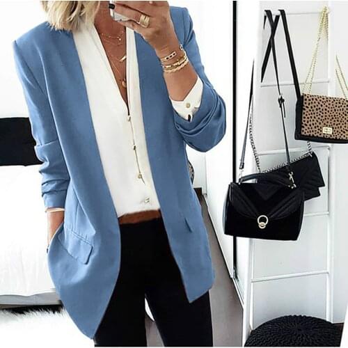 Women Tailored Coat Lapel Cape Cloak Long Coat Blazers Ladies Casual Office Suit Outwear Пиджак Женский Abrigos Mujer