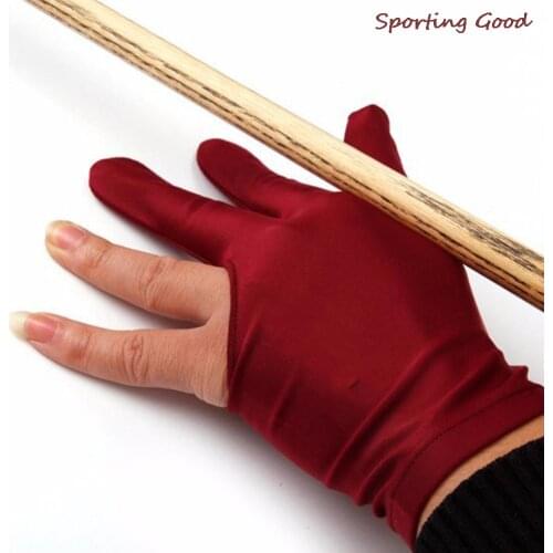 1PCS New Durable Nylon 3 Fingers Glove For Billiard Pool Snooker Cue Shooter 4 Colors