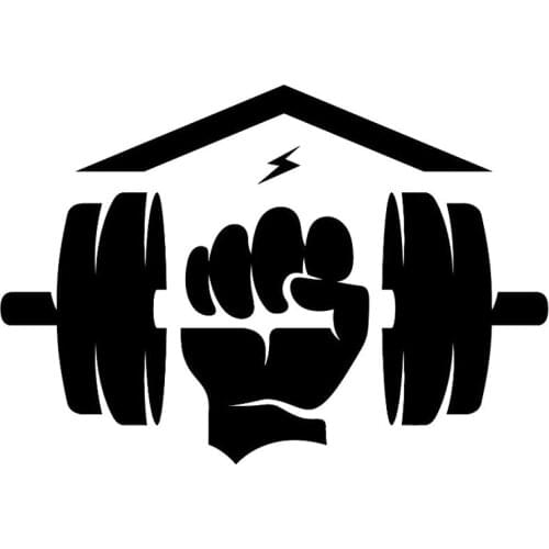 14.5CM*10CM Fitness Sports Silhouette Black/Silver Car Sticker Vinyl Decal S9-0616