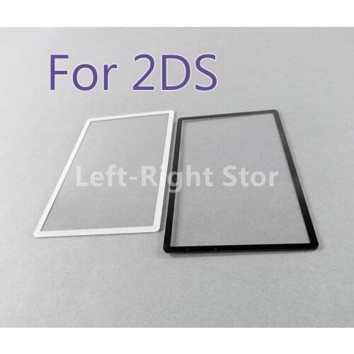 2pcs Top Upper LCD Screen Front Plastic Cover Black White Top Screen Frame Lens Cover LCD Screen Protector FOR Nintendo 2DS