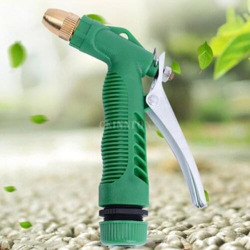 200Pcs/Lot Adjustable Hose Nozzle Spray Water Gun For Car Washing Garden Watering Tool (Color: Green)
