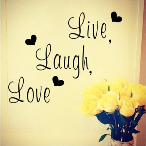 2020 DIY Live Laugh Love Quotes PVC Vinyl Home Decorations Removable Wall Stickers PC602664