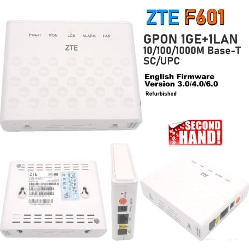 5/10/14pcs lot Original Secondhand F601 GPON Terminal ONT Optical 1GE Port same function as F401 F643 F660 ONU version 6.0