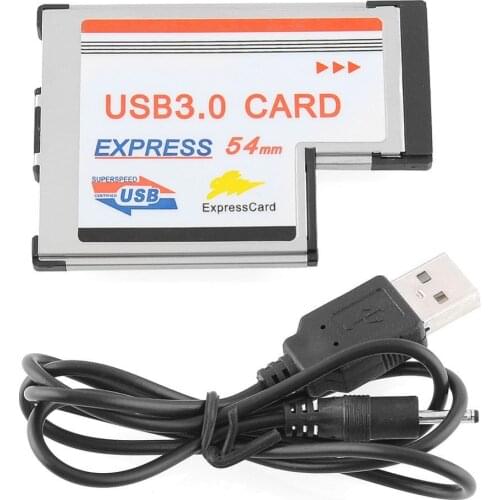54mm Express Card Expresscard to 2 Port USB 3.0 Adapter for Laptop NEC Chip
