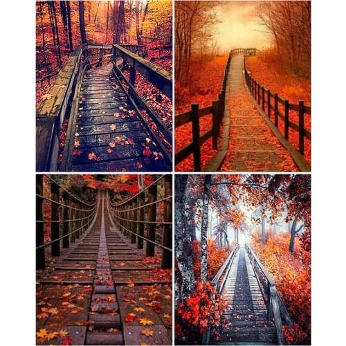 Canvas Size 5D Diy Diamond Painting Cross Stitch Kit Diamond Mosaic Embroidery " Landscape " Painting Square/Round Drill Gift