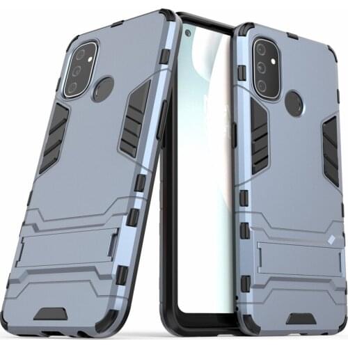 Armor Back Cover Case for OnePlus Nord N100 N10 5G Fundas Heavy Duty Coque with Kickstand Shockproof Capas
