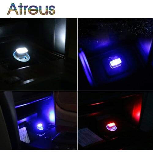 Atreus 1pc Car Styling USB Atmosphere LED Lamp For Abarth Mini Cooper BMW E46 E39 E60 E90 E36 F30 F10 X5 E53 E34 E30 Accessories