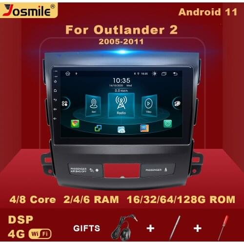 2 din Android 11 Car Multimedia Radio For Mitsubishi Outlander xl 2 CW0W 2005-2011For Peugeot 4007For Citroen C-Crosser2007-2013